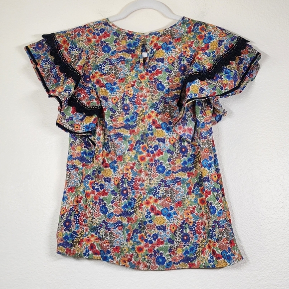 J.Crew Liberty Margaret Annie Floral Print Poplin Blouse XS - Picture 4 of 6